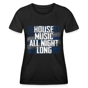 House Music - Women's Functional T-Shirt - black - Front - AI Model Female 172 light (172cm)