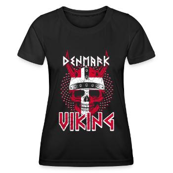 Viking danois - T-shirt sport Femme - noir - Devant - AI Model Female 172 light (172cm)