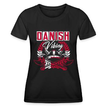 Viking danois - T-shirt sport Femme - noir - Devant - AI Model Female 172 light (172cm)
