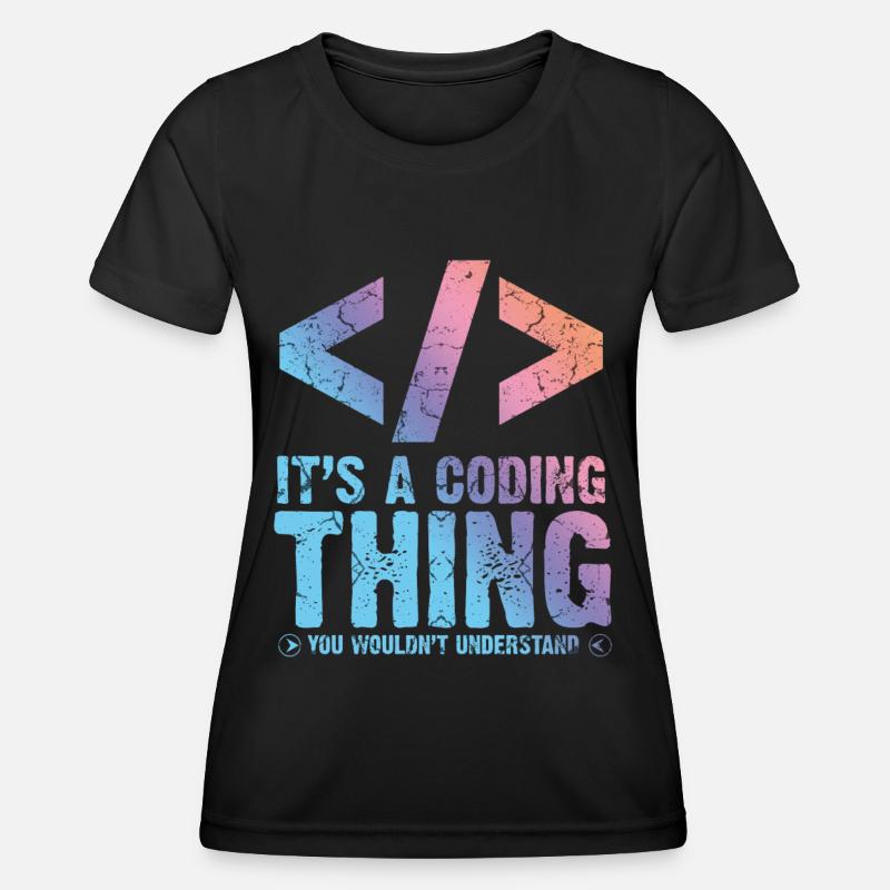 Programmierer - Frauen Funktions-T-Shirt - Schwarz
