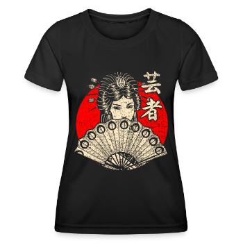 Japan Geisha - Women's Functional T-Shirt - black - Front - AI Model Female 172 light (172cm)