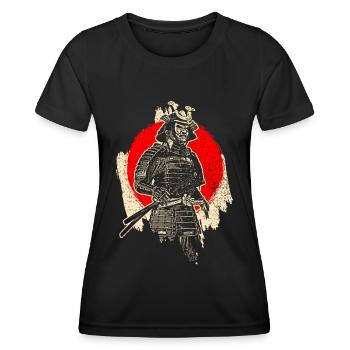 samouraï - T-shirt sport Femme - noir - Devant - AI Model Female 172 light (172cm)