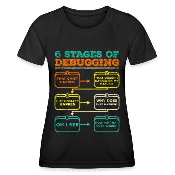 Debugging Programmer Code Funny - Women's Functional T-Shirt - black - Front - AI Model Female 172 light (172cm)