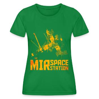 Station spatiale Mir - T-shirt sport Femme - vert - Devant - AI Model Female 172 dark (172cm)