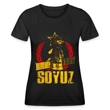 Sojus Raumschiff - Frauen Funktions-T-Shirt - Schwarz - Vorne - AI Model Female 172 light (172cm)