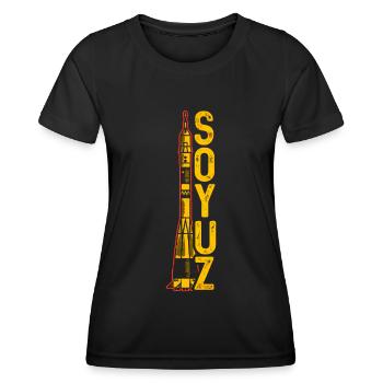 Soyouz Rocket Union soviétique - T-shirt sport Femme - noir - Devant - AI Model Female 172 light (172cm)