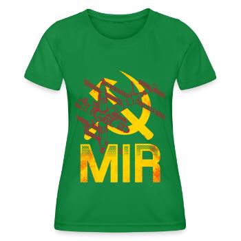Soviet Space Station Mir - Women's Functional T-Shirt - kelly green - Front - AI Model Female 172 dark (172cm)