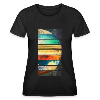 Planètes du système solaire - T-shirt sport Femme - noir - Devant - AI Model Female 172 light (172cm)