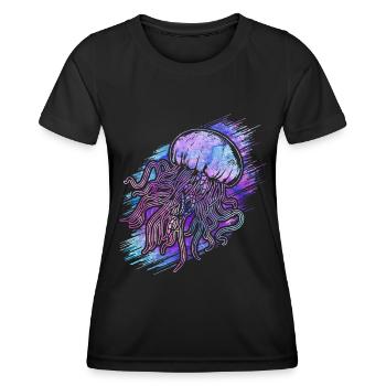 Méduse - T-shirt sport Femme - noir - Devant - AI Model Female 172 light (172cm)