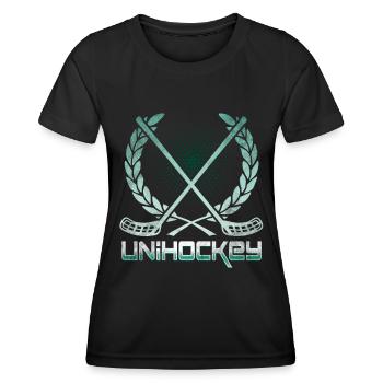 Floorball - T-shirt sport Femme - noir - Devant - AI Model Female 172 light (172cm)