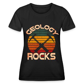 Géologie des roches - T-shirt sport Femme - noir - Devant - AI Model Female 172 light (172cm)
