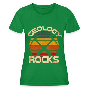 Geologie rockt - Frauen Funktions-T-Shirt - Kelly Green - Vorne - AI Model Female 172 dark (172cm)