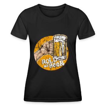 alcool - T-shirt sport Femme - noir - Devant - AI Model Female 172 light (172cm)