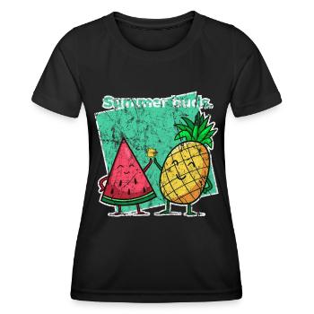 tropical - T-shirt sport Femme - noir - Devant - AI Model Female 172 light (172cm)