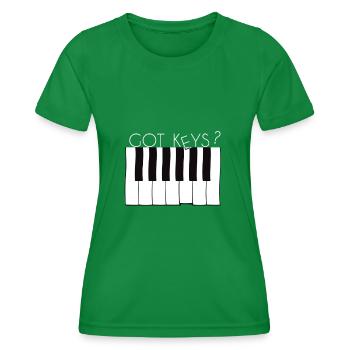 music - Women's Functional T-Shirt - kelly green - Front - AI Model Female 172 dark (172cm)