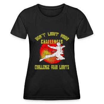 Kampfsport - Frauen Funktions-T-Shirt - Schwarz - Vorne - AI Model Female 172 light (172cm)