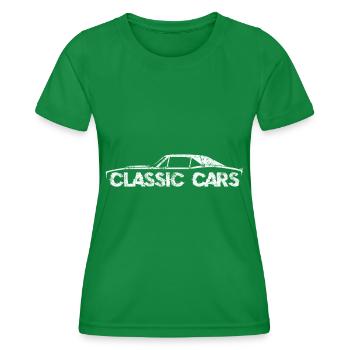 automobile - Women's Functional T-Shirt - kelly green - Front - AI Model Female 172 dark (172cm)