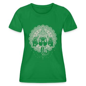 Sak Yant Thai Tattoo Éléphant Cadeau Cooles - T-shirt sport Femme - vert - Devant - AI Model Female 172 dark (172cm)