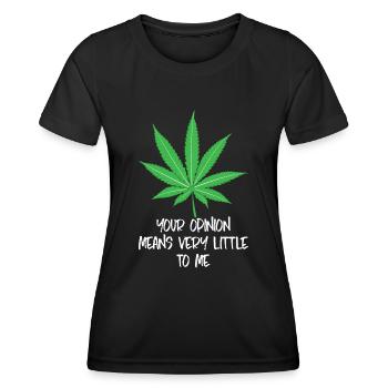 Marijuana Votre avis ne m’intéresse pas - T-shirt sport Femme - noir - Devant - AI Model Female 172 light (172cm)