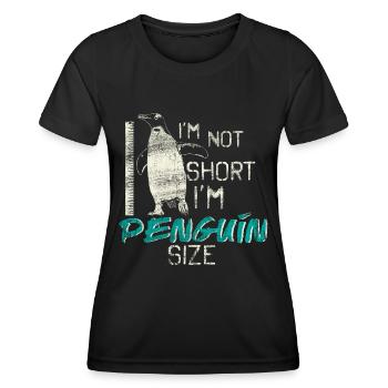 manchot - T-shirt sport Femme - noir - Devant - AI Model Female 172 light (172cm)