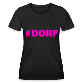 #Dorf - Frauen Funktions-T-Shirt - Schwarz - Vorne - AI Model Female 172 light (172cm)