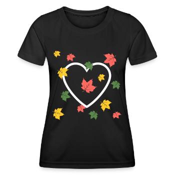 Autumn Love - Women's Functional T-Shirt - black - Front - AI Model Female 172 light (172cm)