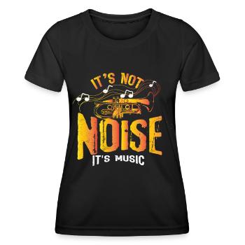 Cadeau trompette - T-shirt sport Femme - noir - Devant - AI Model Female 172 light (172cm)