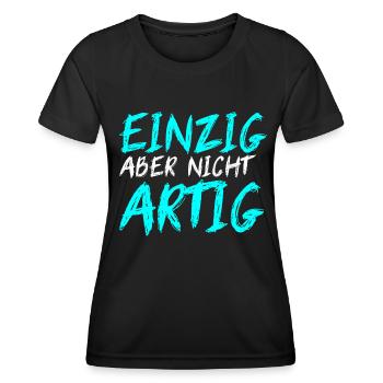 EINZIG aber nicht ARTIG - Frauen Funktions-T-Shirt - Schwarz - Vorne - AI Model Female 172 light (172cm)
