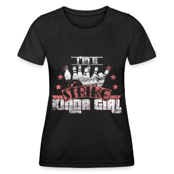 Équipe de boule de quilles - T-shirt sport Femme - noir - Devant - AI Model Female 172 light (172cm)