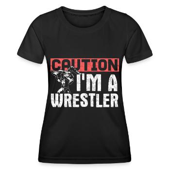 Wrestling wrestling wrestling - Women's Functional T-Shirt - black - Front - AI Model Female 172 light (172cm)