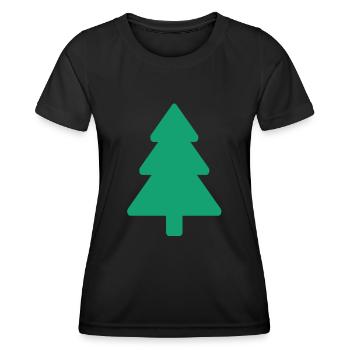 Sapin de Noël - T-shirt sport Femme - noir - Devant - AI Model Female 172 light (172cm)