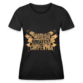 Bois de charpentier - T-shirt sport Femme - noir - Devant - AI Model Female 172 light (172cm)