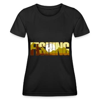 Fishing bait - Women's Functional T-Shirt - black - Front - AI Model Female 172 light (172cm)