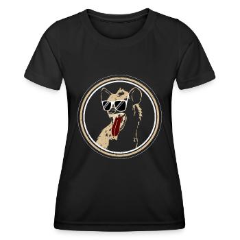 Hyäne Tier - Frauen Funktions-T-Shirt - Schwarz - Vorne - AI Model Female 172 light (172cm)