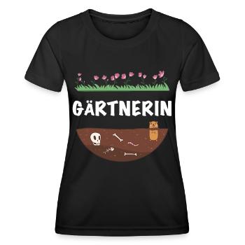 Gärtnerin Garten - Frauen Funktions-T-Shirt - Schwarz - Vorne - AI Model Female 172 light (172cm)
