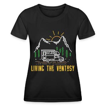 Camping Life - Camper Camper In Camper Camper - Women's Functional T-Shirt - black - Front - AI Model Female 172 light (172cm)