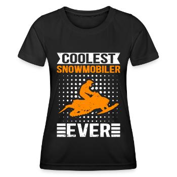 Snowmobile Snowmobiler Snowmobile Gift - Women's Functional T-Shirt - black - Front - AI Model Female 172 light (172cm)