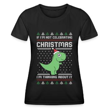 Ugly Christmas Sweater Ugly Christmas - Women's Functional T-Shirt - black - Front - AI Model Female 172 light (172cm)