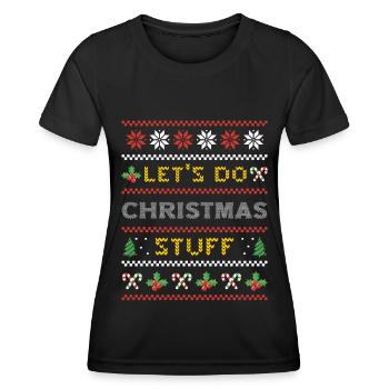 Ugly Christmas Ugly Christmas Gift - Women's Functional T-Shirt - black - Front - AI Model Female 172 light (172cm)