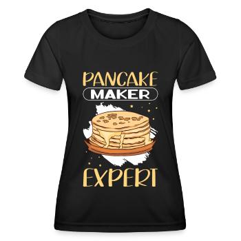 Pancakes | Pancake Pancake Gift - Women's Functional T-Shirt - black - Front - AI Model Female 172 light (172cm)
