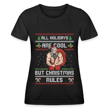Ugly Christmas Ugly Christmas Gift - Women's Functional T-Shirt - black - Front - AI Model Female 172 light (172cm)