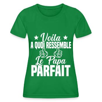 Voila à Quoi Ressemble le Papa Parfait - T-shirt sport Femme - vert - Devant - AI Model Female 172 dark (172cm)