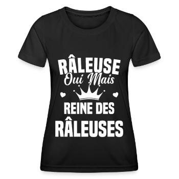 Reine des râleuses - T-shirt sport Femme - noir - Devant - AI Model Female 172 light (172cm)