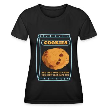 Cookies Cookie Cookies Cookie Baking Gift - Women's Functional T-Shirt - black - Front - AI Model Female 172 light (172cm)