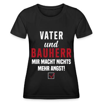 Papa et promoteur Rien ne me fait plus peur - T-shirt sport Femme - noir - Devant - AI Model Female 172 light (172cm)
