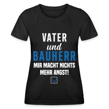 Papa et promoteur Rien ne me fait plus peur - T-shirt sport Femme - noir - Devant - AI Model Female 172 light (172cm)