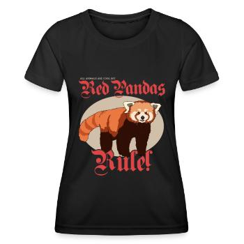 Red Panda | Red Pandas Red Panda Gift - Women's Functional T-Shirt - black - Front - AI Model Female 172 light (172cm)