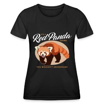 Red Panda Red Pandas Red Panda Gift - Women's Functional T-Shirt - black - Front - AI Model Female 172 light (172cm)