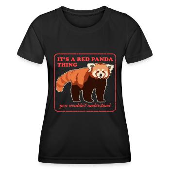 Red Panda | Red Pandas Red Panda Gift - Women's Functional T-Shirt - black - Front - AI Model Female 172 light (172cm)