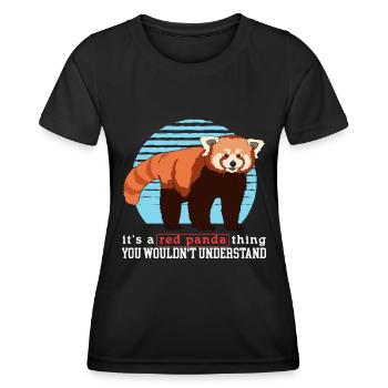 Red Panda Red Panda Red Pandas Gift - Women's Functional T-Shirt - black - Front - AI Model Female 172 light (172cm)